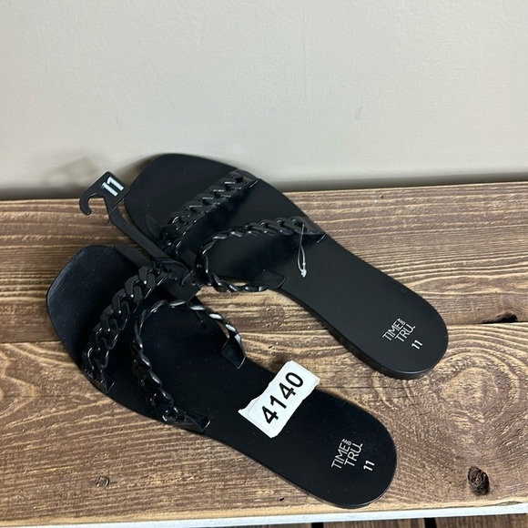 Time and Tru Shoes - Time and tru black slip on sandals nwt plastic.  Size 11​